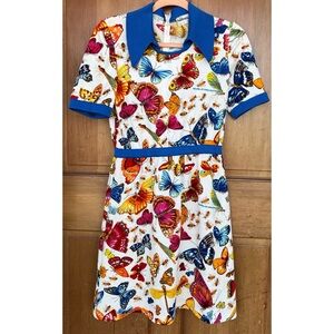 GOLDWORM Vintage Insects Butterflies Bees Dress 12